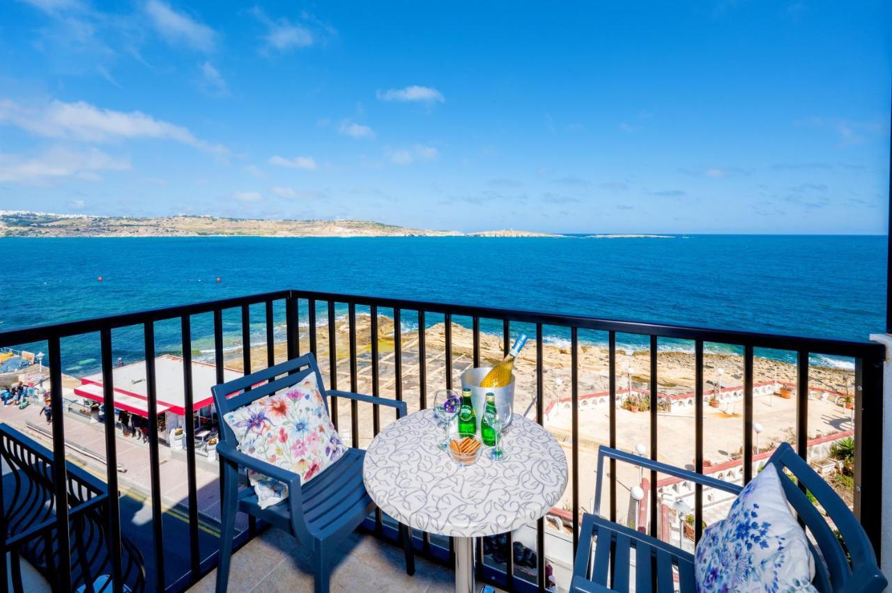 Islet Promenade Seafront Family Apartment With 2 Balconies By Getawaysmalta Сент-Полс-Бей Экстерьер фото